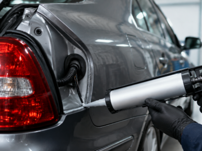 Silicone Sealant on a Car