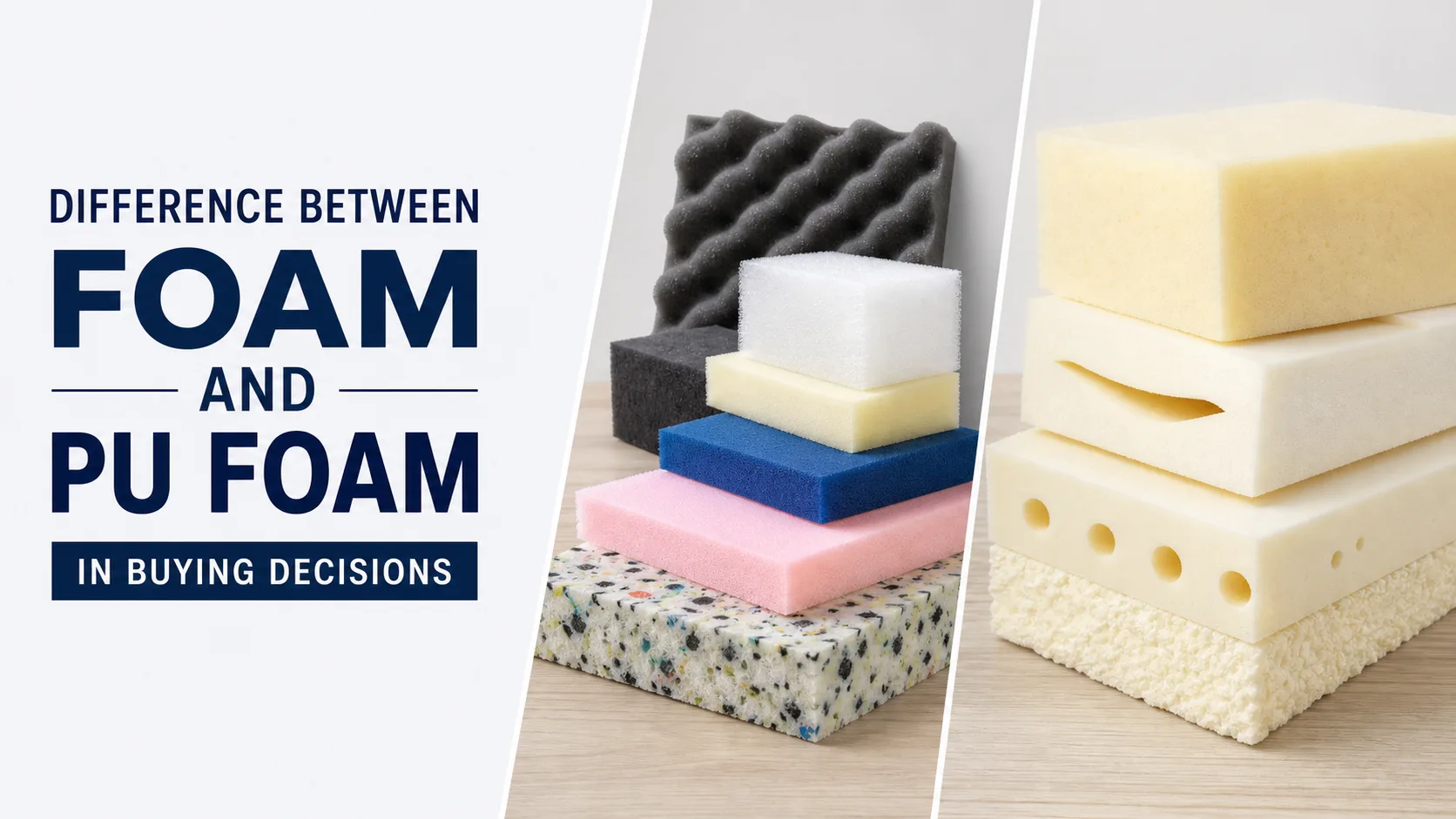 Sự khác biệt giữa bọt xốp và bọt xốp PU